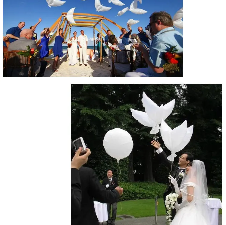 500 шт/партия белые биоразлагаемые воздушные шары голубя гелиевые в виде голубей Свадебные балоны белый голубь для шары для свадебного декора