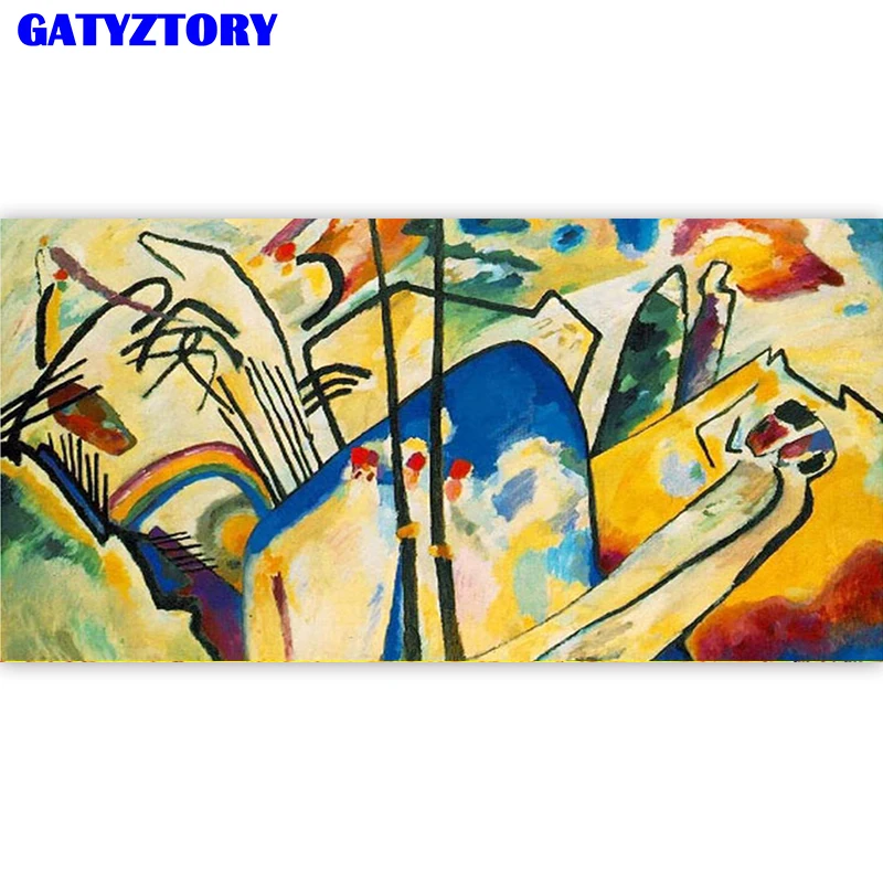 GATYZTORY картина большого размера DIY Краска по номерам Акриловая Современная