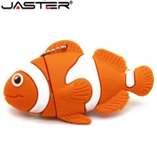 Jaster lovely fish, usb флеш-накопитель, 64 ГБ, 32 ГБ, маленькая ручка-накопитель с животными, 16 ГБ, карта памяти, мультяшный USB 2,0