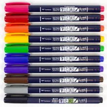 1 шт./компл. TOMBOW Япония ручка-кисть для каллиграфии занятий латиноамериканскими танцами Зиг каллиграфическая ручка маркер для белой доски scriptliner бизнес планирования школьные принадлежности канцелярские товары