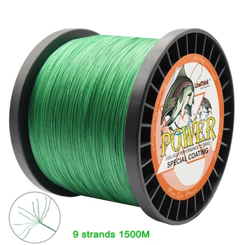 

Power 9 Strands 1500M Braided Fishing Line PE Wire Multifilament Fishing Line Braided Wire Saltwater Fishing
