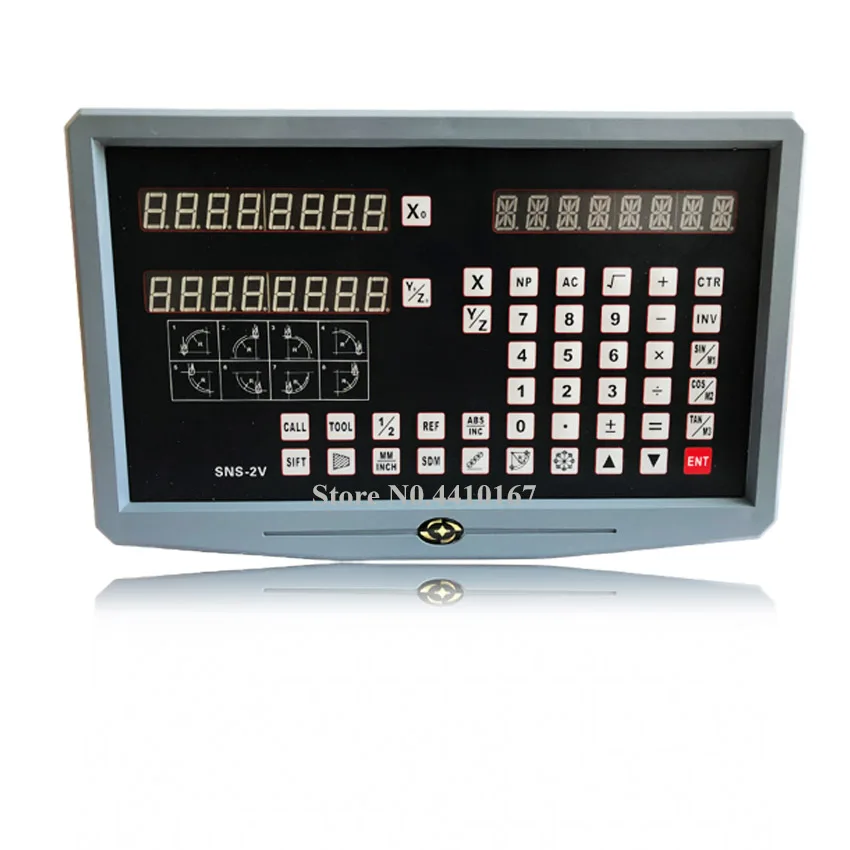 

Complete Measurements Dro Digital Readout SNS-2V for Mill Lathe Turning Cutting Machines with 2 pcs 500mm Linear Optical Rulers