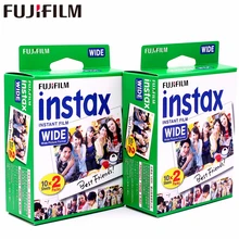 Подлинная 40 листов Fujifilm Instax Wide белый защитная пленка с закругленными краями для камеры Fuji Instant фотобумага Камера 300/200/210/100/500AF