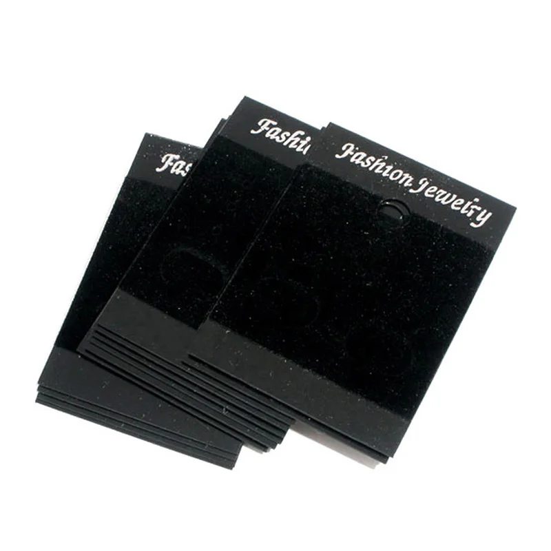 

50 Black Earrings Jewelry Display Cards 52x37mm Jewelry Storage Holders & Racks
