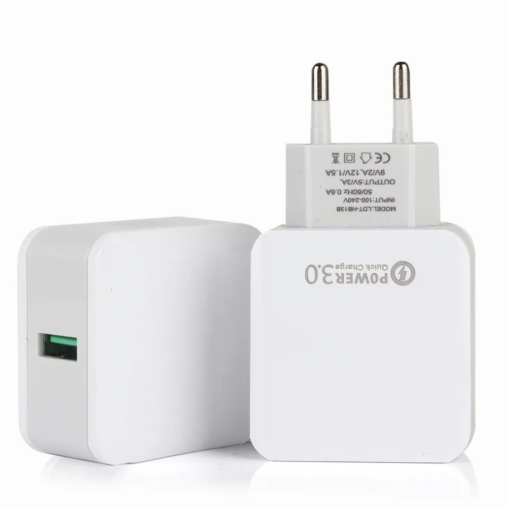 

QC3.0 3A Quick Fast Charging Travel Home AC To Phone USB Wall Charger US/EU Plug phone charger portable charger quick charger