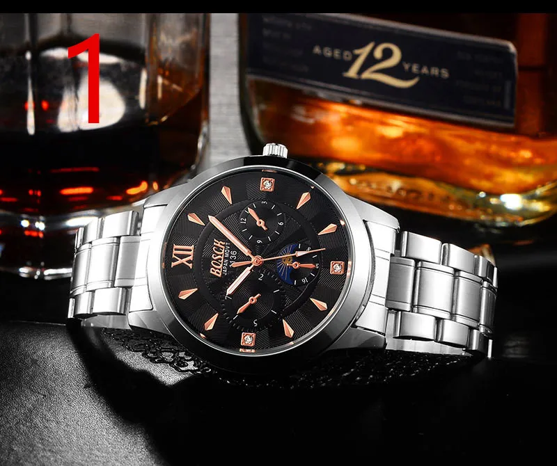 

Genuine men's watch waterproof automatic mechanical watch men's watch steel with luminous fashion men's tide 2019 new67