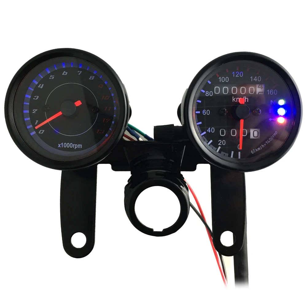 

B733 Z 13000 Rpm Dual Color LED Backlights Digital Signal Motorcycle Speedometer Odometer Tachometer