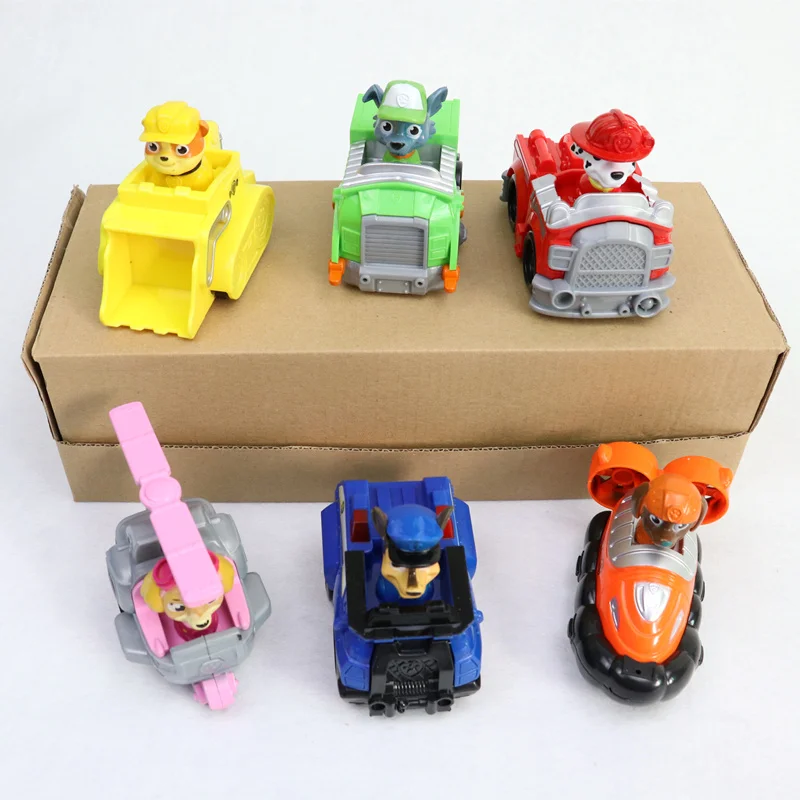 

6Pcs/Lot Canine Patrol Dog Baby Toys Barking Dog Team Scooter Anime Doll Action Figures Car Patrol Puppy Toy Patrulla Juguetes