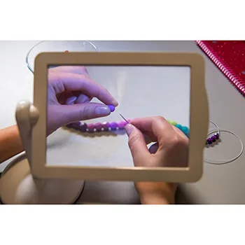 

NEW Hands-free LED Magnifier Screen Magnifier With Light In White magnifier for embroidery sewing Accessorie^35