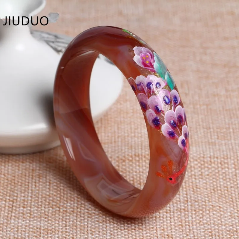 

Free shipping authentic Brazilian natural red agate bracelet multicolor bracelet Korean female models hand-carved Fashion gift