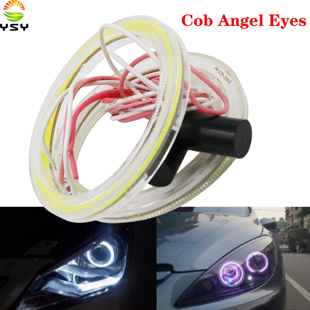 

YSY 4X Car Angel Eyes Led Car Halo Ring Lights Led Angel Eyes Headlight for Car Auto Moto Moped Scooter Motorcycle 140/130mm