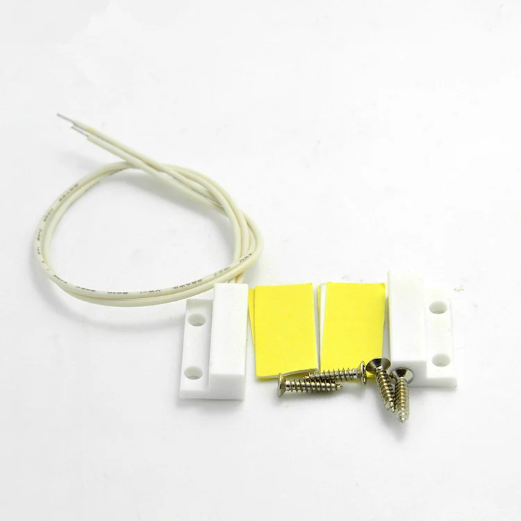 

Hot Sale High Sensitive 0.5A 100V 10W ABS 1 Set Door Window Sensor Contact Magnetic Reed Sensor Switch Alarm With 4 Screws White