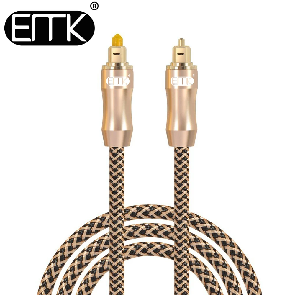 EMK Premium 3m10ft SPDIF Digital Optical Audio Cable for Soundbar,Hifi home theater 5.1 7.1,TV box,AV receiver Free Shipping (1