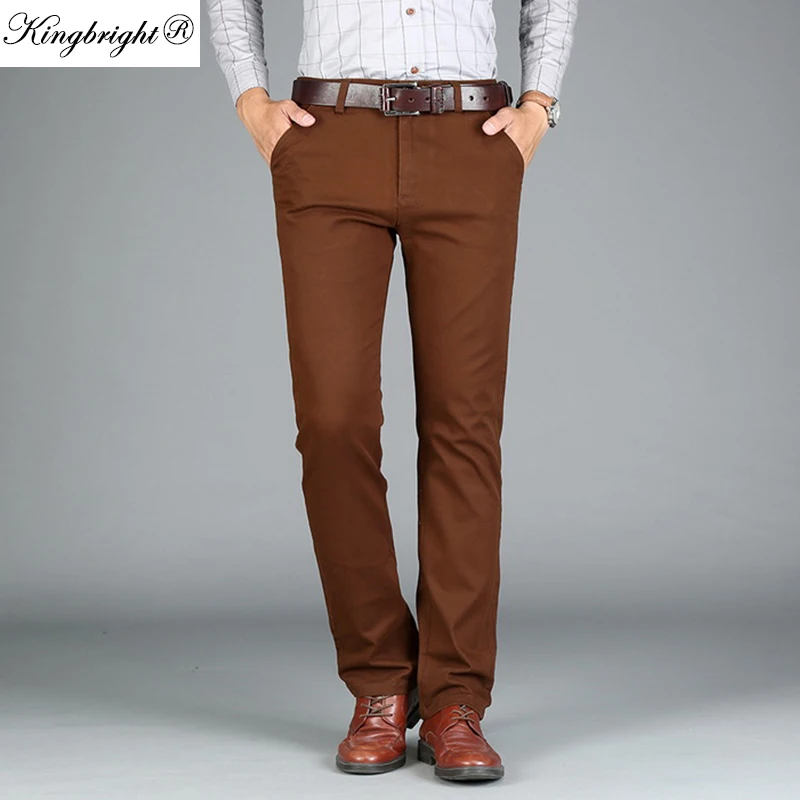 New Arrival Autumn Mens Linen Cotton Dress Pants Corea Plaid Straight