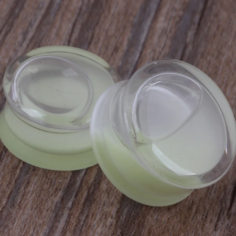 Wholesale 60pcs/lot Mix 6-16mm New Style Acrylic Body Jewelry Glow In the Dark Liquid Ear Flesh Tunnel Plug Fit Gagues