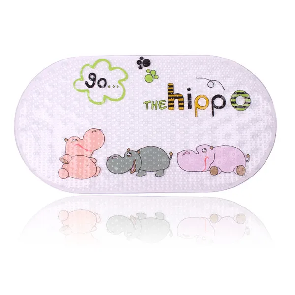 hippo 39 см x 69 см противоскользящие банные и душевые коврики с присосками каменный узор Коврик для ванны из ПВХ - Цвет: hippo