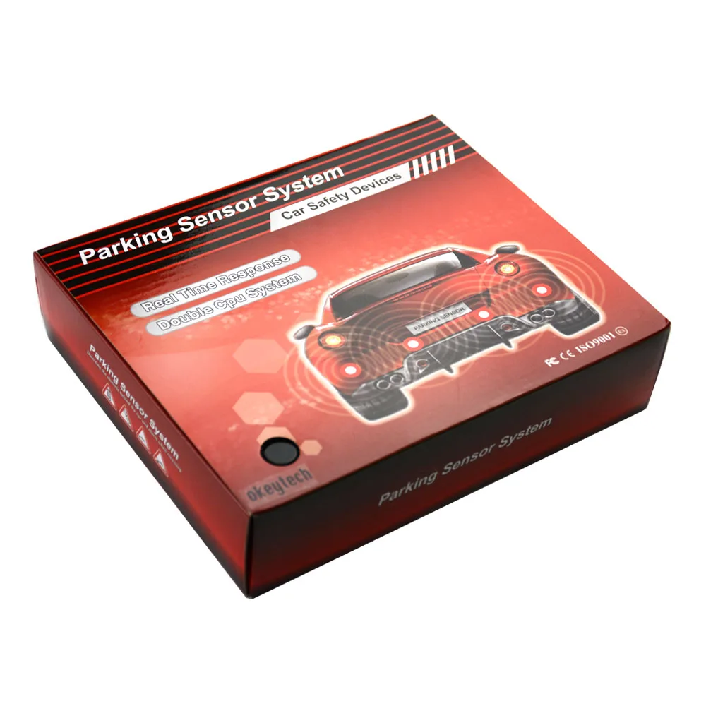 Sensor de estacionamiento OkeyTech 6 sensores coche de marcha atrás Radar aparcamiento Auto Detector asistencia de estacionamiento Radar reverso