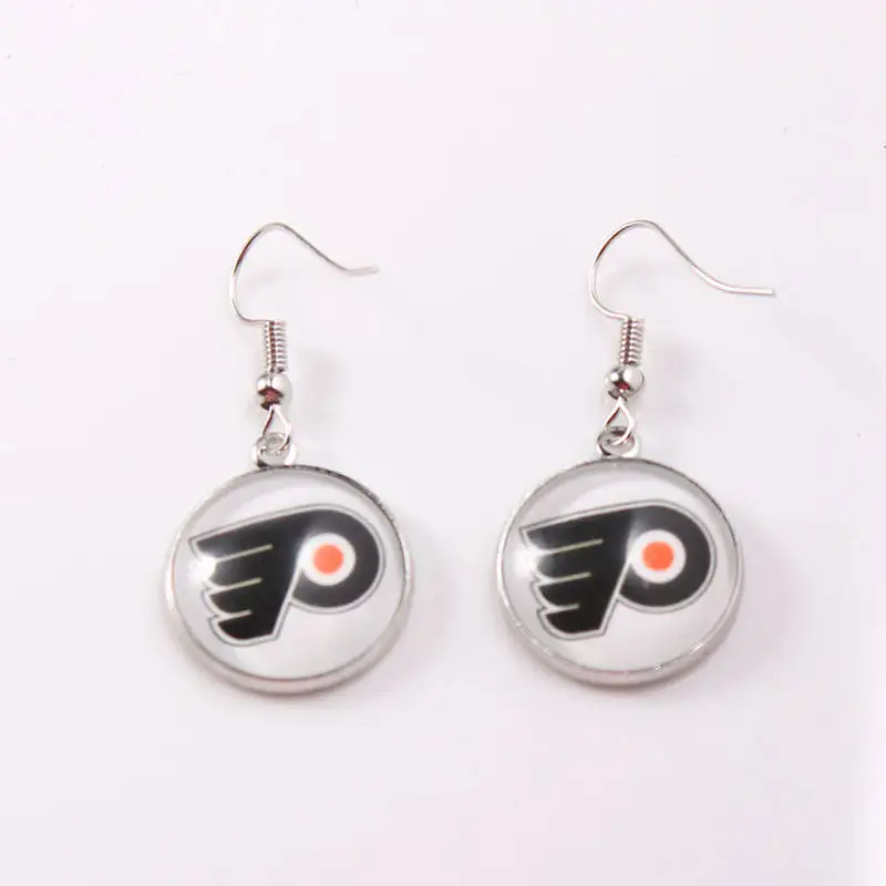 nhl earrings pittsburgh penguins philadelphia flyers ice hockey philadelphia flyers earrings