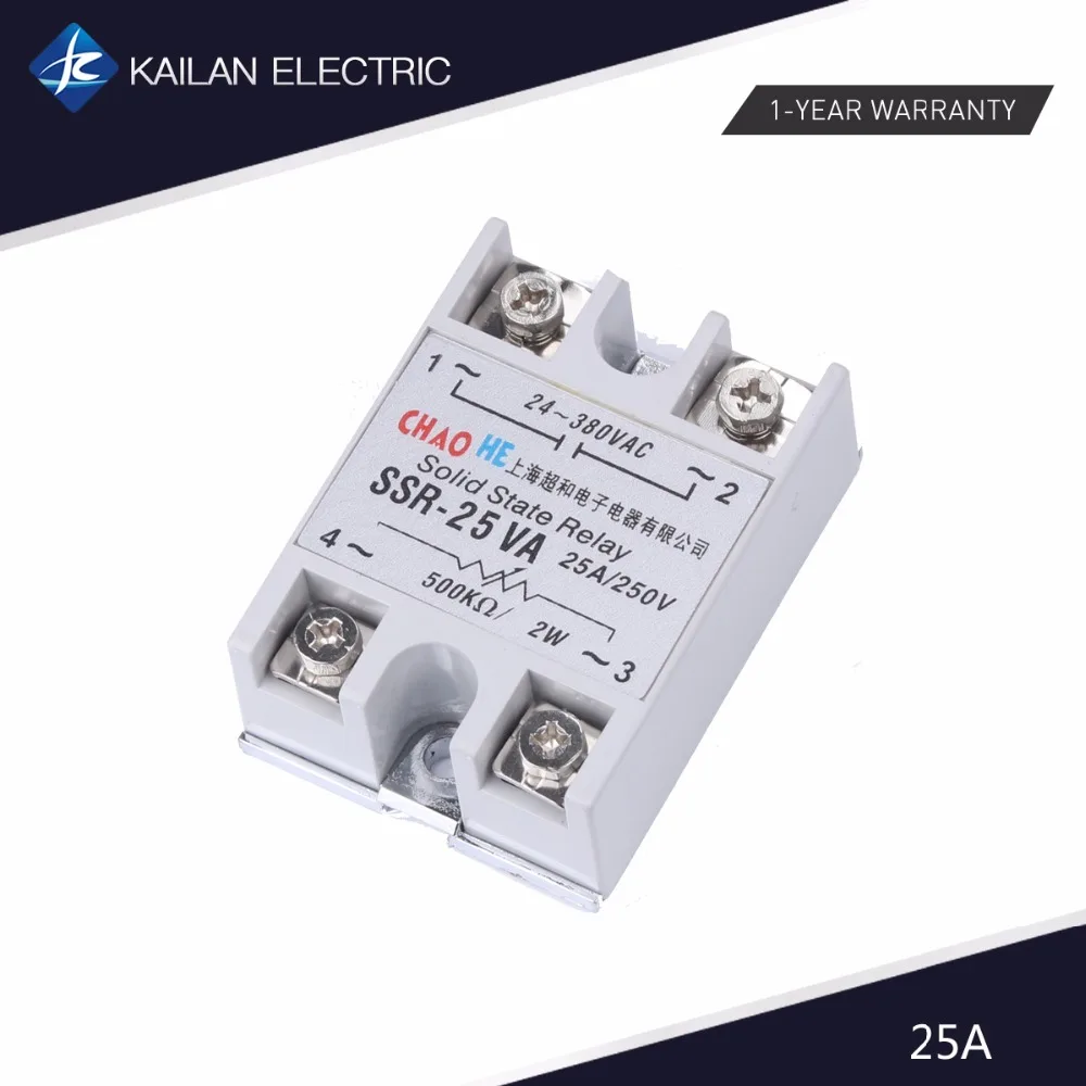 SSR 25 VA Solid State Relay 25a relay 220v ac Low Power Solid State