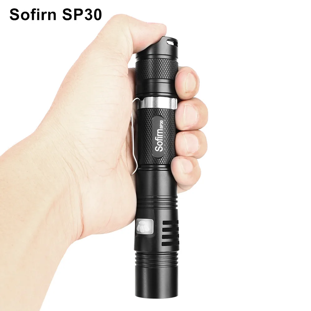 Sofirn SP30 тактический фонарь светодиодный Cree XPL 1000LM Мощный светодиодный фонарь высокой мощности светодиодный 18650 фонарь 6 режимов охоты