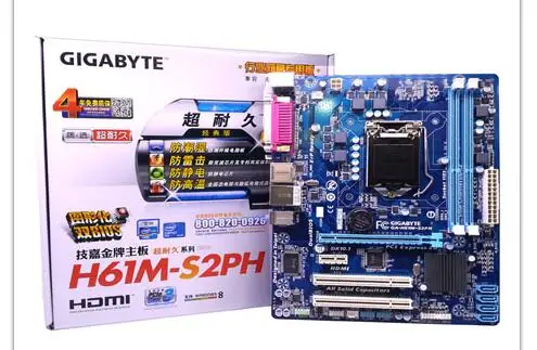 Новый оригинальный для gigabyte H61M - S2PH материнская плата мониторинга COM PCI слот LGA1155