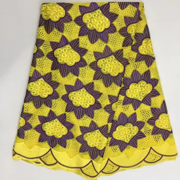 

New Design African lace fabric Wholesale price African Swiss embroidery voile lace fabric with stones free shipping 16d5fd-2