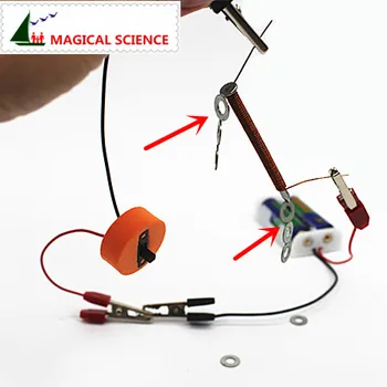 

wholesale Fun physics experiment Homemade Electromagnet DIY materials,current magnetic effect,home school educational kit