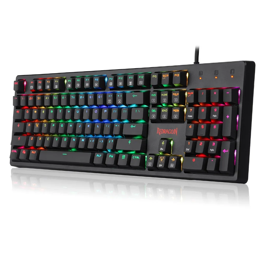 Механическая игровая клавиатура Redragon K578 коричневые переключатели эргономичная