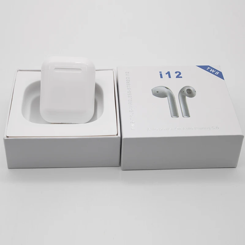 

Wireless Bluetooth Headset i12 tws New Bluetooth 5.0 Earbuds for iPhone Android Xiaomi PK i10 i20 TWS In-ear headphones