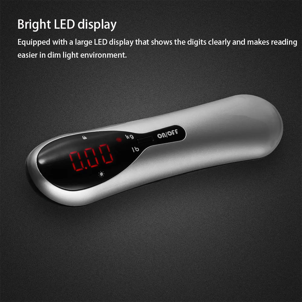 Lemonbest цифровые весы для багажа со светодиодным дисплеем 110 фунтов/50 кг Мини