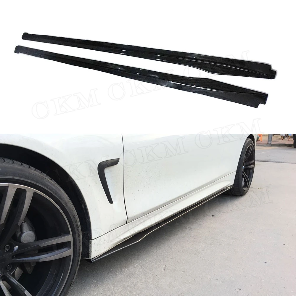 4 серии боковые юбки из углеродного волокна фартук губы для BMW F32 F33 Coupe 2 двери 2014 2019