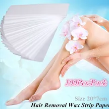 REBUNE 100Pcs/Pack Pro Hair Removal Depilatory Paper Non-woven Wax Paper Waxing Strips for Personal Hair Remover Heater Roll On