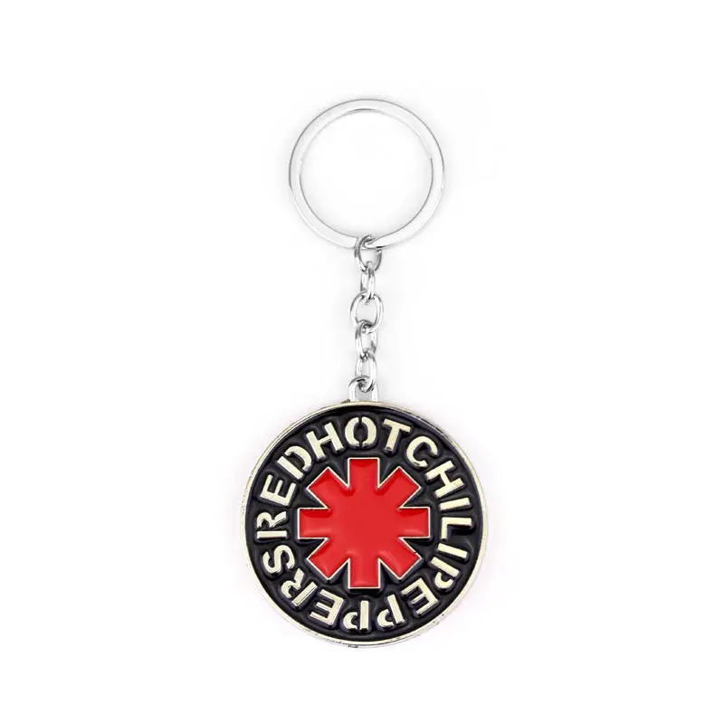 Rock Music Band Keychain Red Hot Chili Peppers Key Ring Holder Chain