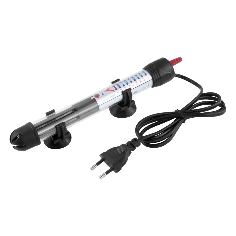 220 V 240 V Погружной водонагреватель Нагревательный стержень термо-палка ручной стабилизатор для аквариума 50/100/200/300/400/500 Вт со штепсельной вилкой европейского стандарта