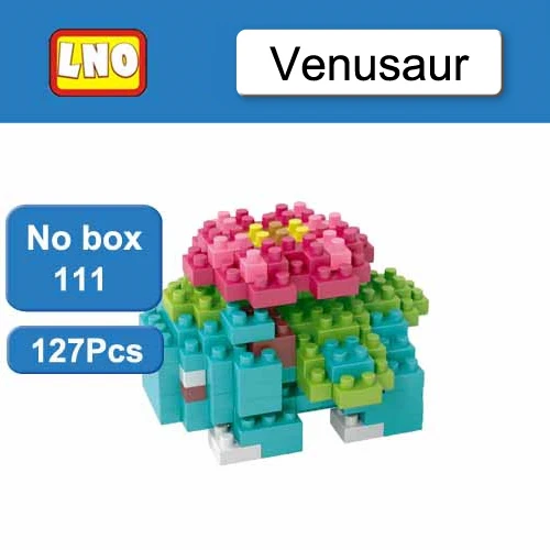 Venusaur no box LoZ Блоки строительные мяч Пикачу Snorlax, чармандер, Бульбазавр Jigglypuff игрушки; фигурки героев аниме модель японский мультфильм подарок - Цвет: Venusaur no box