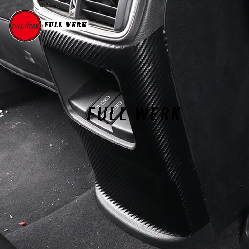 

1pc PU Car Armrest Box Anti Kick Pad Decoration Cover Sticker Cushion for Honda CRV CR-V 2017-2019 Accessories Carbon Fiber Look