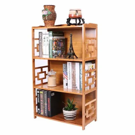 

Bookcase Living Room Furniture Home Furniture solid wood+bamboo bookshelf storage rack 62*29*100/131/162 cm book stand modern