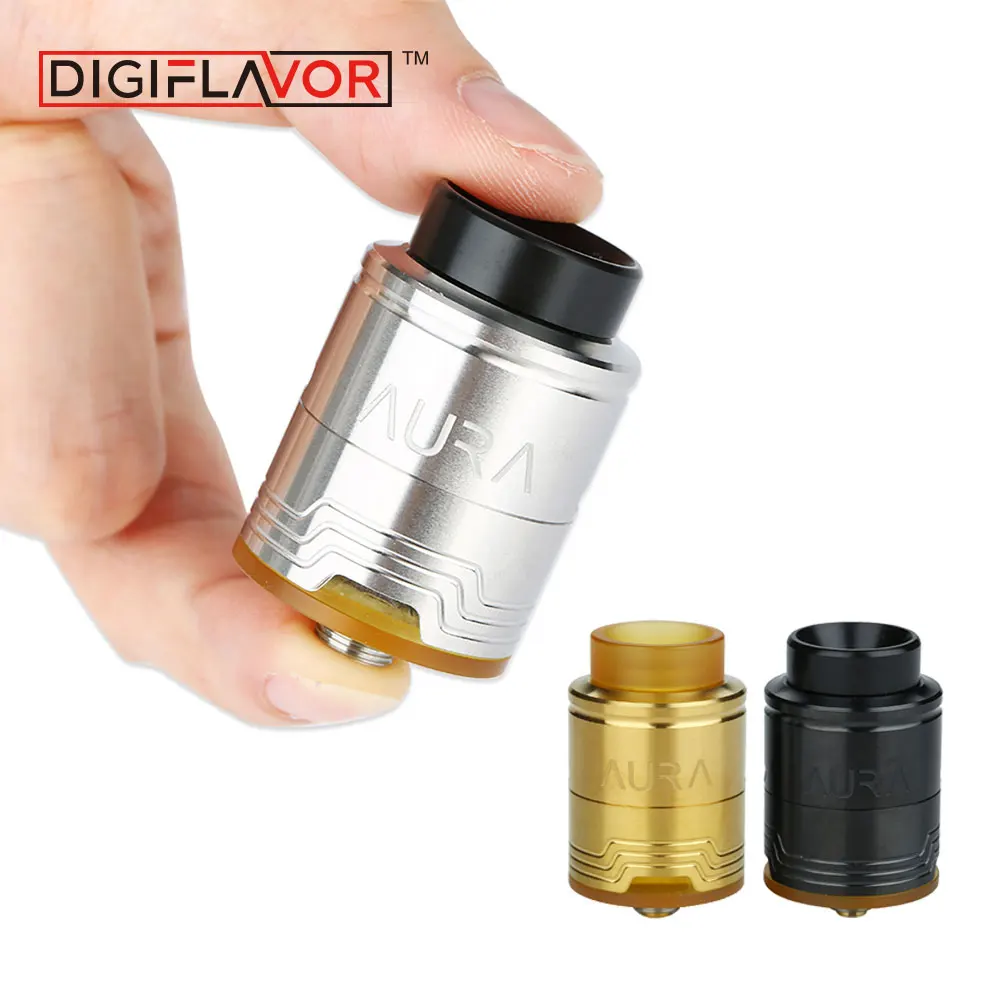 

E Cigarette Digiflavor Aura RDA Atomizer with BF Pin for Squonk Mod 510 Thread Mods Rebuildable Atomizer Vape Tank vs Ammit