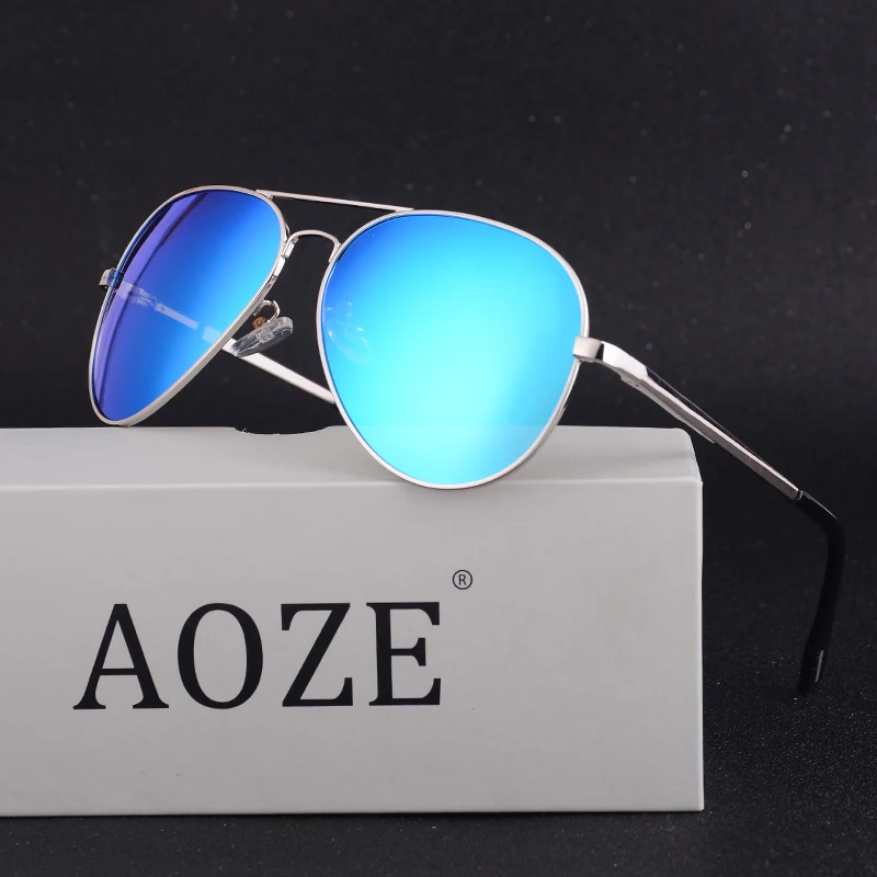 AOZE Для мужчин солнцезащитные очки Брендовая Дизайнерская обувь Pilot