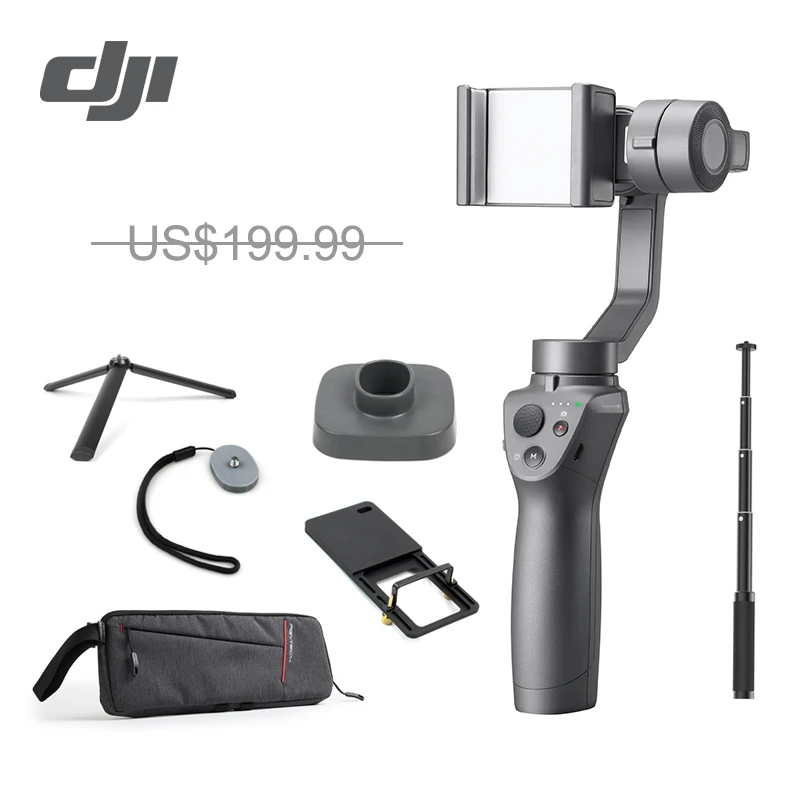  DJI Osmo Mobile 2 Handheld Stabilizer for iPhone XS Huawei P20 Mi6 Redmi 5 Stent Zoom Control Panor