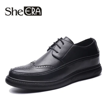

Breathable Spring Fashion Men Casual Shoes Genuine Leather Men Dress Shoes Black Male Soft Leather Wedding Party Oxford Shoes