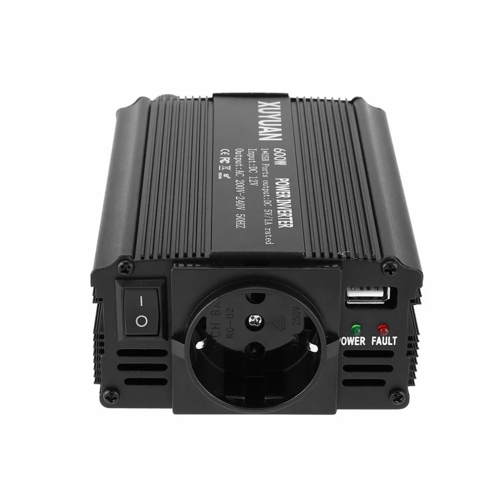 newCar Inverter 600W DC 12V to AC 220V USB Power Inverter with LED Indicator Car Converter for Car Household Appliances