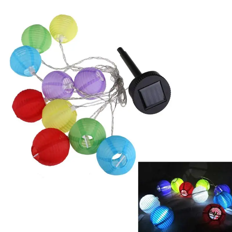 

Multicolor 10 LED String Light Solar Power Lanterns Led Fairy Light Christmas Garden Light Party Decor Lamp