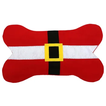

2 Pcs / Lot Christmas Dog Beds & Sofas Santa Belt Bone Shape Design Pet Sleeping Nap Dod Cat Xmas ' Gift washable new year decor