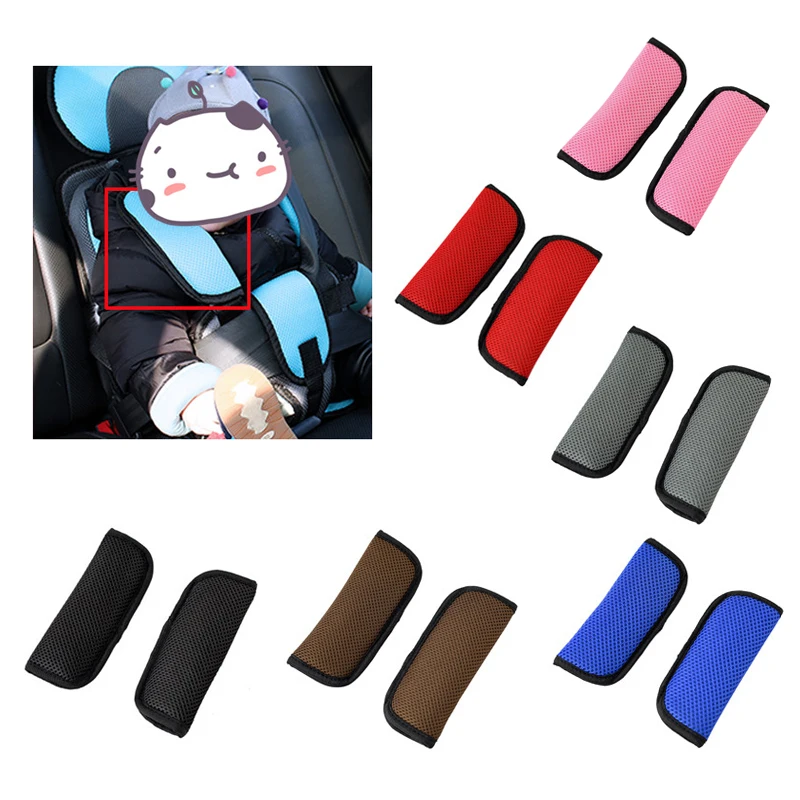 

2x Car Baby Safety Seat Belt Shoulder Strap Pad Belt Cover Child Seats Belts Harness Pritection Kids Travel Interior Accessories