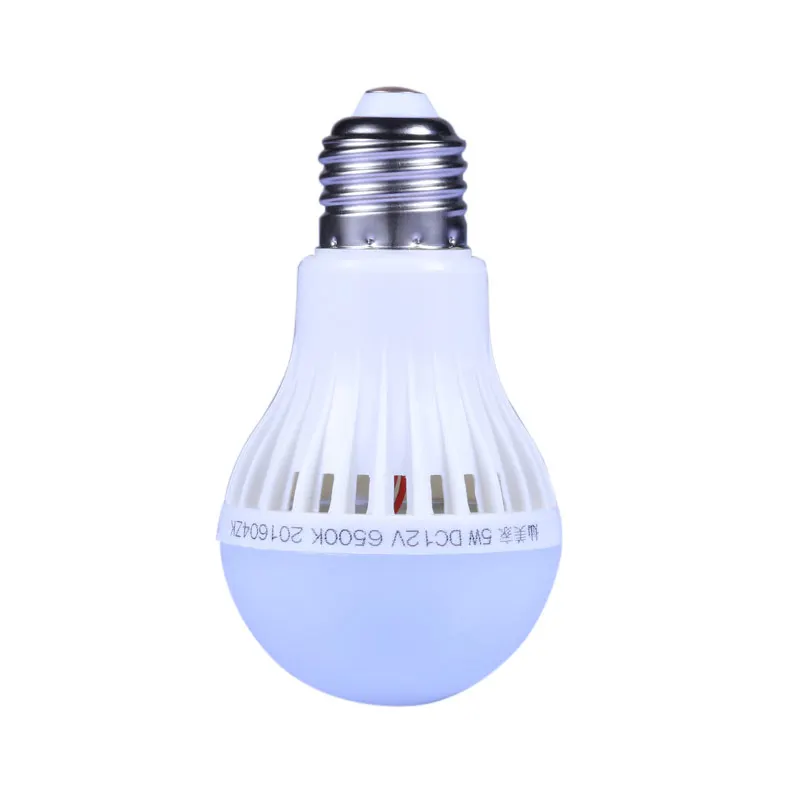 12 voltios Led Bombilla E27 dc12V lámpara LED 5 w 9 W 15 W bombilla Led Bombillas E27 12 V para sistema Solar luz de bombilla Led blanco frío