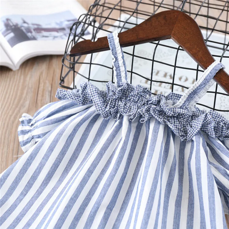 Kid Clothes Girls Clothes Stripe Pleated T-shirt+Denim Shorts Set Vetement Enfant Fille Teenage Girls Clothing Girls Outfits2019 Kid Clothes Girls Clothes Stripe Pleated T-shirt+Denim Shorts Set Vetement Enfant Fille Teenage Girls Clothing Girls Outfits2019
