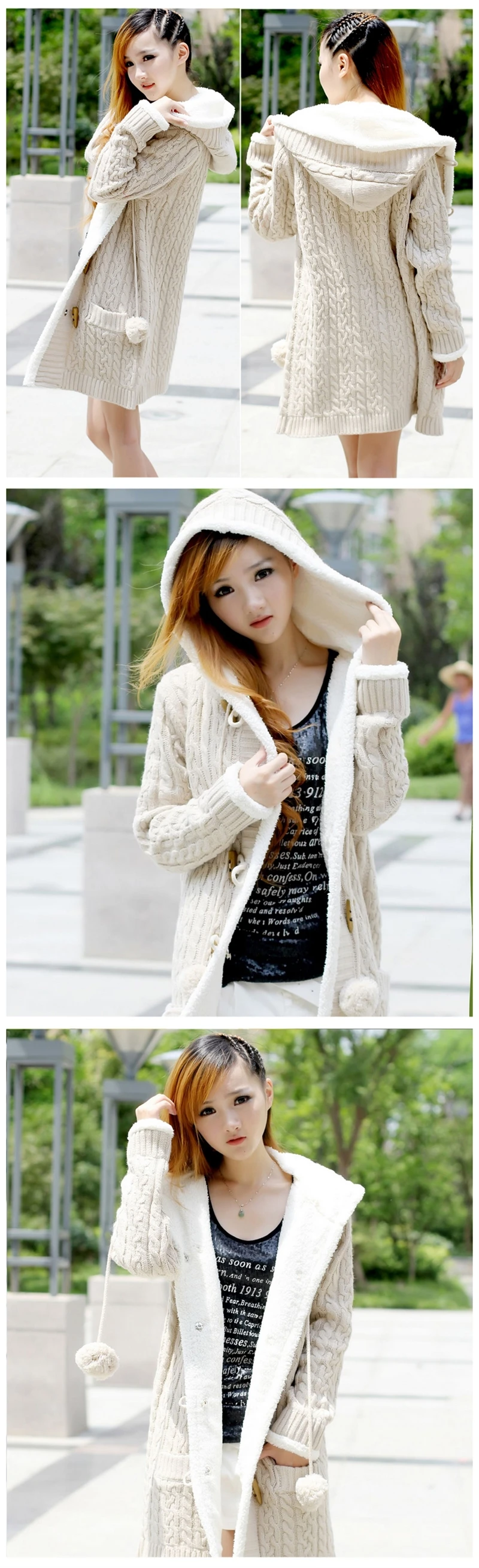 Модный женский бархатный толстый свитер, осенний и зимний большой размер, с капюшоном, крученый свитер, кардиган, пальто, сохраняющее тепло, тонкий MS