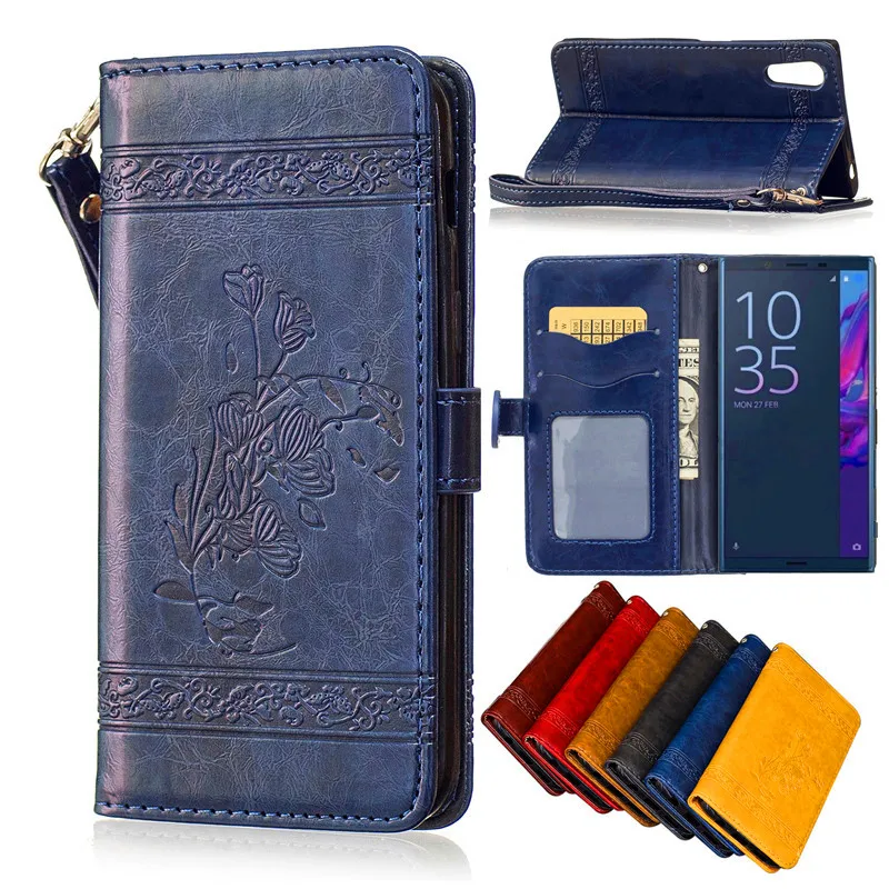 

For Sony XZ F8331 Case Premium Retro Printing PU Leather Wallet Flip Leather Case Cover for Sony Xperia XZ F8331 Dual F8332 5.2