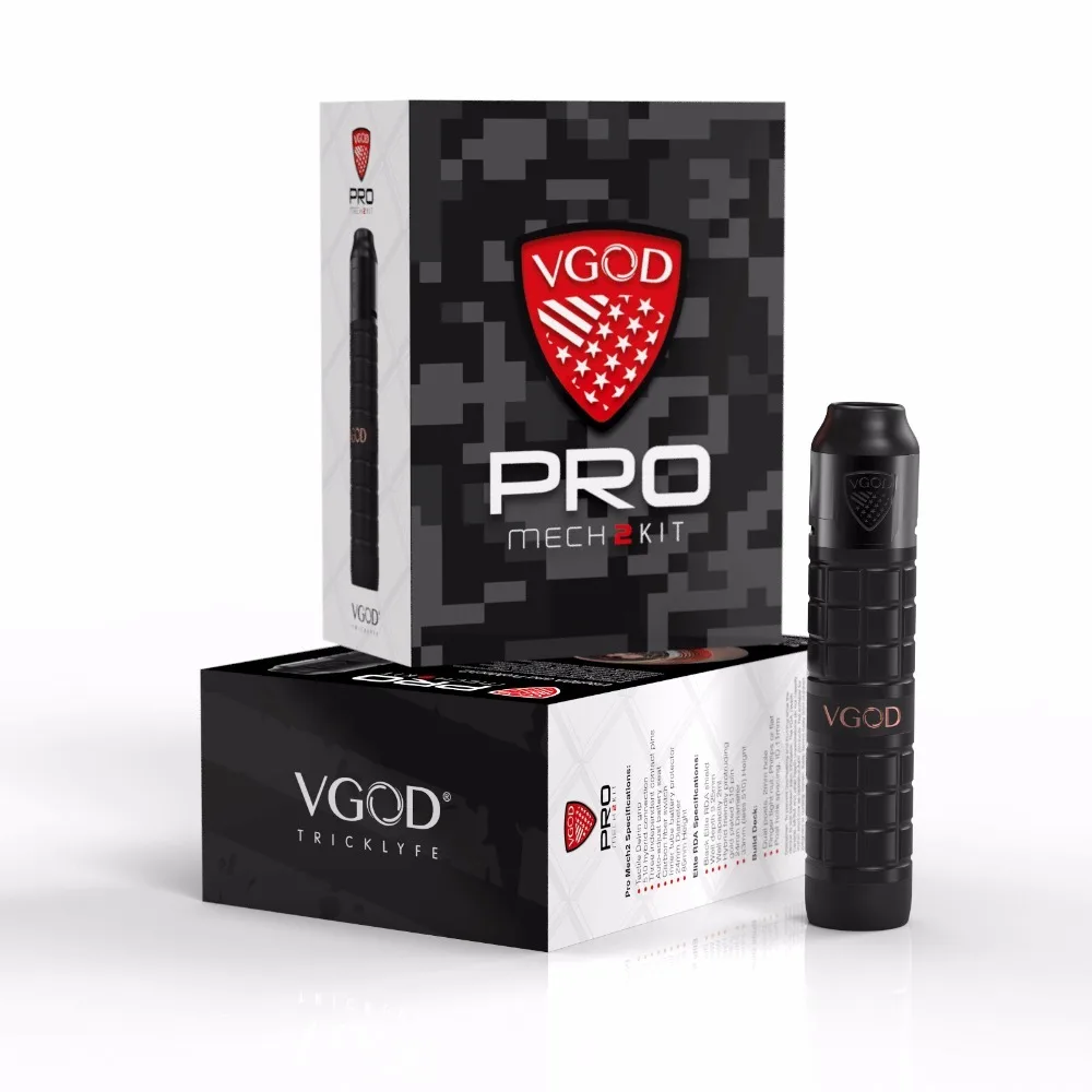 Original VGOD Pro Mech 2 Kit Series Mod with ELITE RDA Tank Atomizer 2ml capacity 24mm Diameter Vape mech kit VS Vgod Pro Mod Original VGOD Pro Mech 2 Kit Series Mod with ELITE RDA Tank Atomizer 2ml capacity 24mm Diameter Vape mech kit VS Vgod Pro Mod